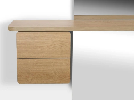 Зеркало Mede с подсветкой ОГОГО (арт.798703), (ЛДСП,Зеркало/Дуб Корбридж)