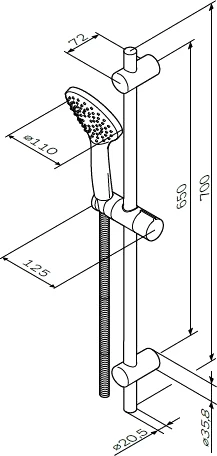 Душевой гарнитур Am.Pm Gem F0190100