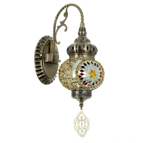 Бра ковка с подвесками Citilux Каир Мозайка янтарь CL419315