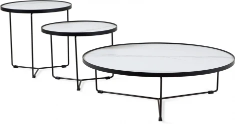 Столик журнальный Fonot low (Керамика/Белый,Черный) ОГОГО Обстановочка! арт.888851