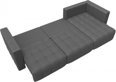 Диван угловой Лига-052 НПБ Лонг угол универсальный Лига Диванов (Замша) арт.128838