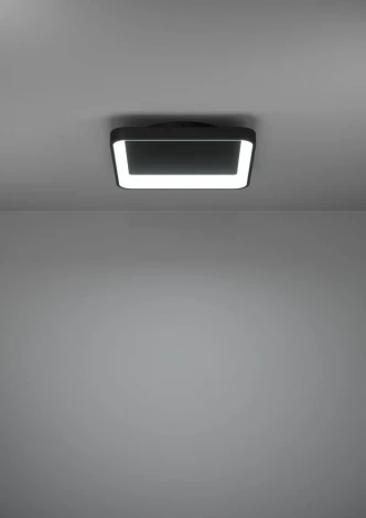 Потолочный светильник светодиодный Eglo Loretello 901252 12W(LED), 350x350, пластик, сталь, черный, 2700-6500K