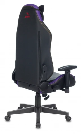 Кресло игровое Zombie HERO JOKER PRO черный/фиолетовый эко.кожа с подголов. крестовина пластик