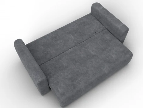 Диван прямой Лига-062 НПБ (ДСП,Фанера,ХДФ/Пластик/Велюр/Темно-серый) Лига Диванов 130267