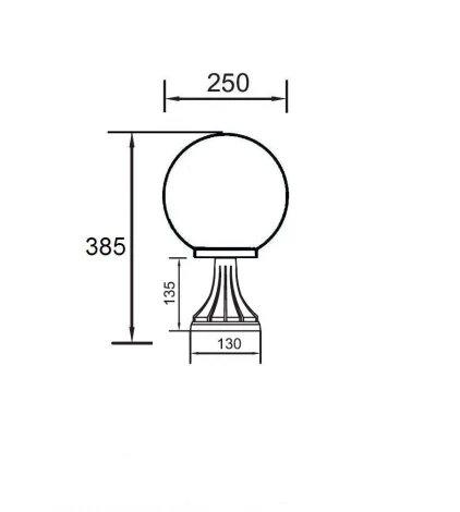 Наземный фонарь Oasis Light 88204S Bl (220V, шар, IP44)