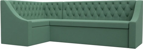 Диван кухонный угловой Мерлин левый угол (Зеленый/Рогожка) Лига Диванов арт.123227L
