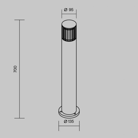Наземный светильник IP54 Maytoni Alura O492FL-01GF (220V, круглые)