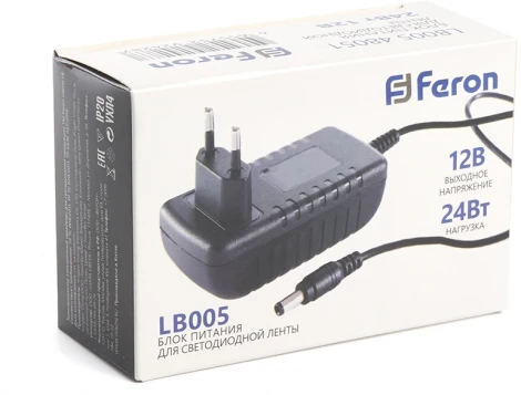 Блок питания для светодиодной ленты 24W 12V (драйвер) Feron LB005 48051