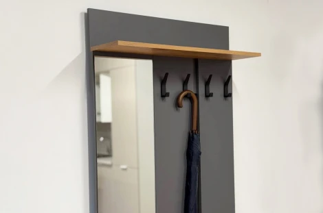 Прихожая Баско Mebelson (ЛДСП/Графит,Дуб крафт золотой) арт.173779,3319