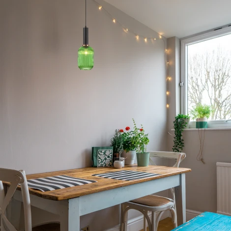 Подвесной светильник Eurosvet Bravo 50181/1 зеленый (220V, на проводе, круглые)