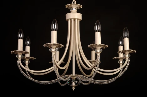 Подвесная люстра Abrasax Josephine 3007/8(creamgold) (220V, на цепи, свеча)