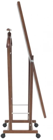 Вешалка костюмная с зеркалом на колесах В 24Н средне-коричневый от фабрики Mebelik