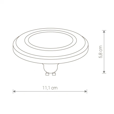 Лампочка светодиодная таблетка прозрачная, черная GU10 9W 220V 700 lm 4000K Nowodvorski Bulb 9211