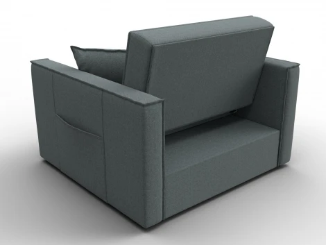 Кресло-кровать Лига-104 (80) (ЛДСП,Брус,Фанера,Рогожка/Серый) Лига Диванов 134844