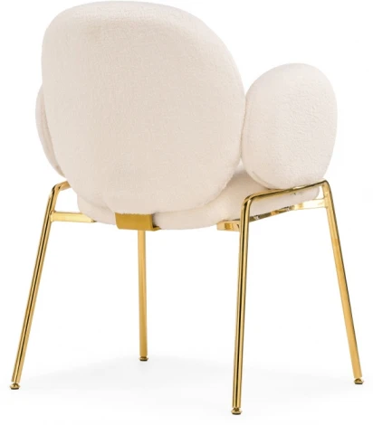 Стул Woodville на металлокаркасе Kalipso white / gold 15592