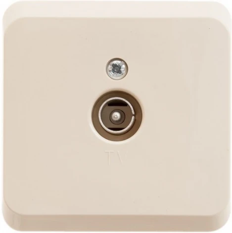 ТВ-розетка накладная оконечная (кремовый) Systeme Electric Etude TVA-002k