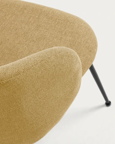 Обеденный стул La Forma (ex Julia Grup) Minna (Горчичный/ Сталь,Фанера,Пена,Металл)