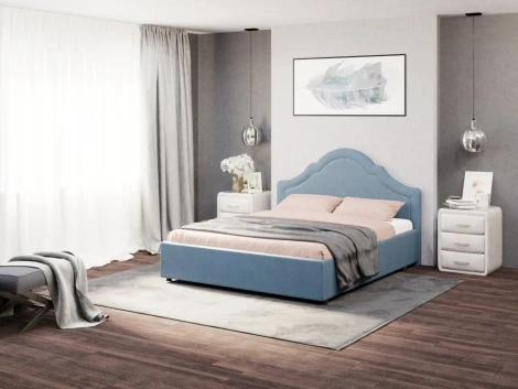 PROxSON Кровать Vintage (Ткань: Рогожка Тетра Голубой) 80x200