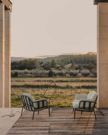 Joncols Алюминиевое кресло для улицы зеленого цвета La Forma (ex Julia Grup) арт.157379