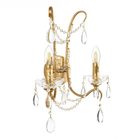 Бра со стеклянными подвесками в форме подсвечника Loft It Foil 10430W (220V, подсвечник, свеча)