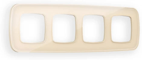 Рамка Ambrella Volt OMEGA Coint (Бежевый Стекло органическое) 4-ая OF640304