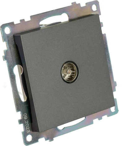 ТВ-розетка (графит) Stekker Катрин 49419