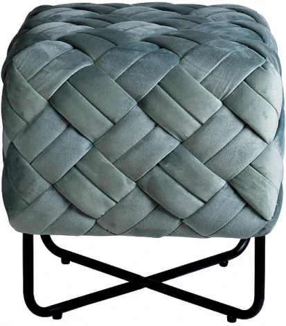 Пуфик Garda Decor N-OT-100 MNT BL (Черный/Мятный)