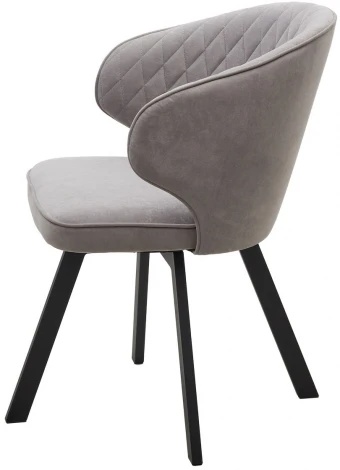 Стул SKAT 360 град. поворот. B22 Серый, велюр / черный каркас, М-City