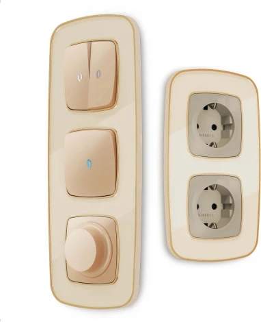 Рамка Ambrella Volt OMEGA Coint (Бежевый Стекло органическое/Шампань) 1-ая OF640341