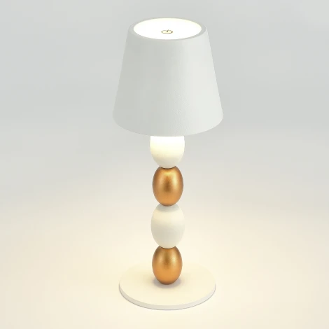 Настольная лампа ST Luce Ease SL1011.514.01 Белый, Золотистый/Белый LED 1*3W