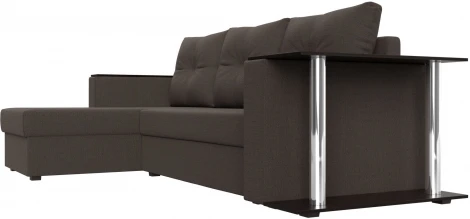 Диван угловой Атланта Лайт левый угол (Коричневый/Рогожка) Лига Диванов арт.121163L