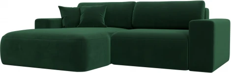 Диван угловой Лига-036 НПБ Классик левый угол (Зеленый/Велюр) Лига Диванов арт.121376L