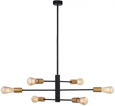 Потолочная люстра на штанге Nowodvorski Rotor Black/Gold 7937 (220V)