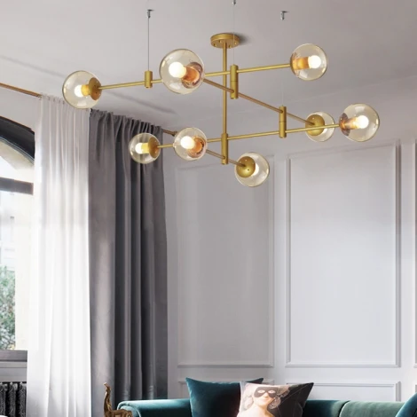 Люстра на штанге Gap Золото ImperiumLoft Gap01 (140725-26) (220V, шарики)