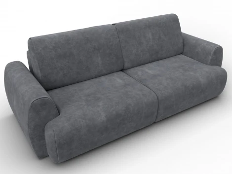 Диван прямой Лига-115 НПБ (ДСП,Фанера,Велюр/Темно-серый) Лига Диванов 136926