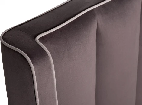 Кровать Garda Decor ODRY1К-180M-Vel19+Vel09 (Черный/Лиловый)