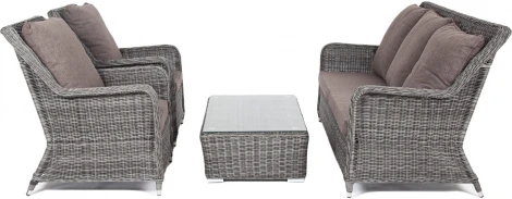 "Гляссе" лаунж-зона из искусственного ротанга, цвет графит 4SIS арт.УТ-00003176