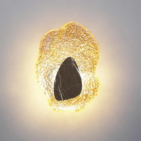 Настенный светильник Odeon Light Coralla 5461/12WLA черный/янтарный/коричневый/металл/стекло/мрамор LED x 12W 3000K