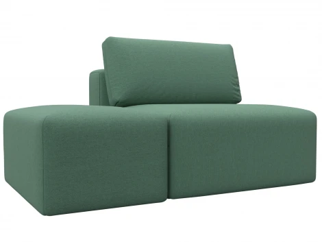 Модули диван и пуф Лига-060 НПБ (ЛДСП,Брус,Фанера,Рогожка/Зеленый) Лига Диванов 129742