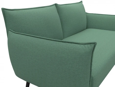 Диван прямой Лига-083 (Фанера/Металл/Рогожка/Зеленый) Лига Диванов 131065