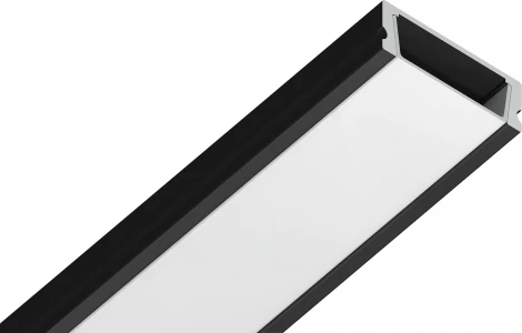 Алюминиевый профиль накладной для светодиодной ленты до 11мм Ambrella Illumination GP1700BK