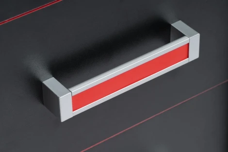 Компьютерный стол Woodville Ханна 33х55х60 черная / красная