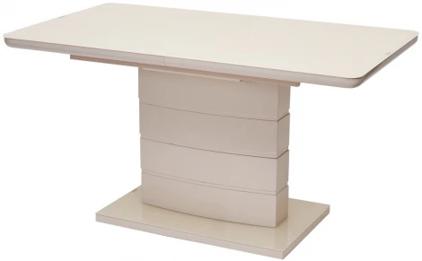 Стеклянный стол M-City ALTA 120 BEIGE / супер бежевое глянцевое стекло
