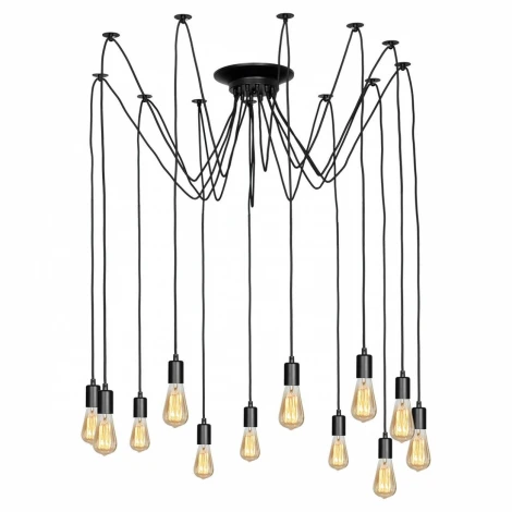 Подвесная люстра Lussole Lgo Shirley GRLSP-9840 (220V, на проводе, паук, IP21)