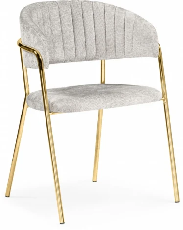 Обеденный стул Kamelia Woodville (Металл,Ткань/Серый,Золотой) арт.15898