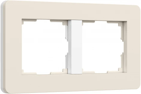 Рамка на 2 поста (айвори/белый, soft-touch) Werkel W0023066 (a067254)