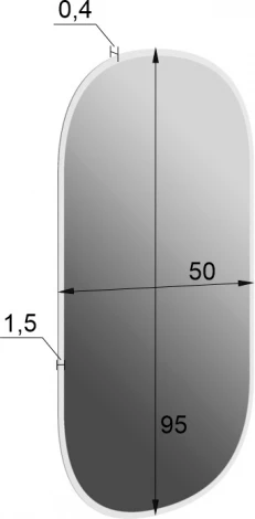 Зеркало Фортуна 2 Mebelson (Зеркало/Черный) арт.172546,0032