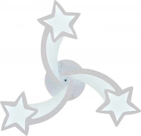 Потолочная люстра Natali Kovaltseva Simply LED LAMPS 81402 с пультом ДУ 80W, белый, LED (регулировка яркости, 220V, звезды)