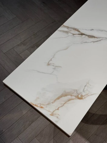 Стол-консоль IST-CASA Прайм IST-803,120х40х78 см, жемчужный белый/золотой