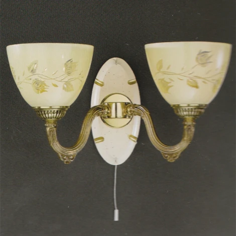 Бра Reccagni Angelo 6958 A 6958/2 (220V, выключатель, листья)